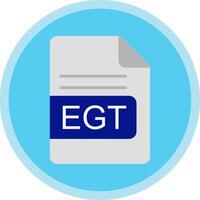 EGT File Format Flat Multi Circle Icon vector