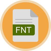 FNT File Format Flat Multi Circle Icon vector