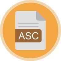 ASC File Format Flat Multi Circle Icon vector