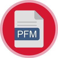 PFM File Format Flat Multi Circle Icon vector