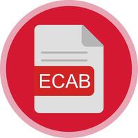 ECAB File Format Flat Multi Circle Icon vector