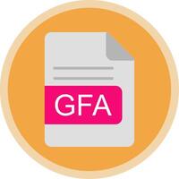 GFA File Format Flat Multi Circle Icon vector