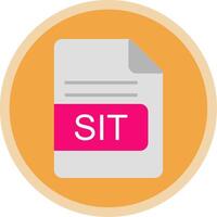 SIT File Format Flat Multi Circle Icon vector