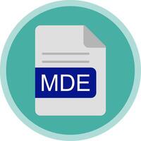 MDE File Format Flat Multi Circle Icon vector