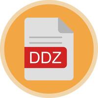 DDZ File Format Flat Multi Circle Icon vector