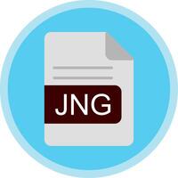 JNG File Format Flat Multi Circle Icon vector