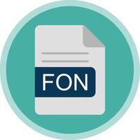 FON File Format Flat Multi Circle Icon vector