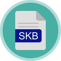 SKB File Format Flat Multi Circle Icon vector