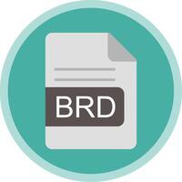 BRD File Format Flat Multi Circle Icon vector