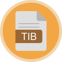 TIB File Format Flat Multi Circle Icon vector