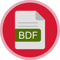BDF File Format Flat Multi Circle Icon vector