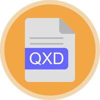 QXD File Format Flat Multi Circle Icon vector