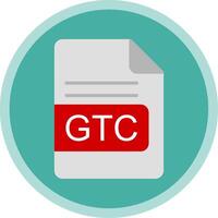 GTC File Format Flat Multi Circle Icon vector