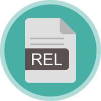 REL File Format Flat Multi Circle Icon vector