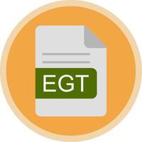 EGT File Format Flat Multi Circle Icon vector