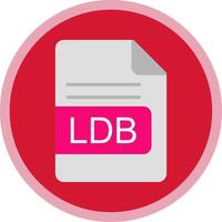 LDB File Format Flat Multi Circle Icon vector