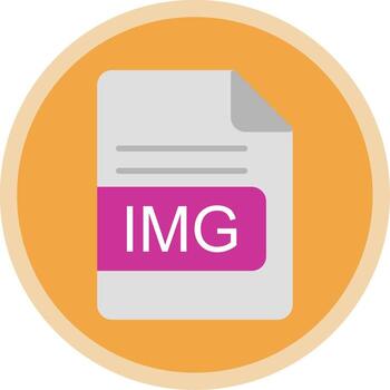 IMG File Format Flat Multi Circle Icon vector