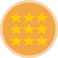 Stars Flat Multi Circle Icon vector