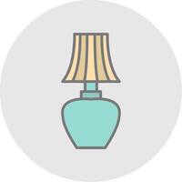 Lamp Line Filled Light Icon vector