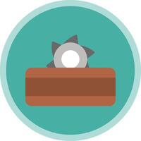 Circular Saw Flat Multi Circle Icon vector