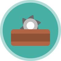 Circular Saw Flat Multi Circle Icon vector