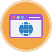 Web Flat Multi Circle Icon vector