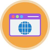 Web Flat Multi Circle Icon vector