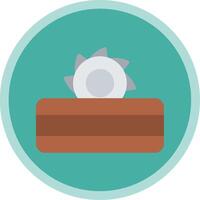 Table Saw Flat Multi Circle Icon vector