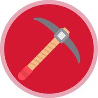 Pickaxe Flat Multi Circle Icon vector