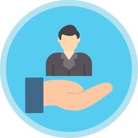 Customer Flat Multi Circle Icon vector