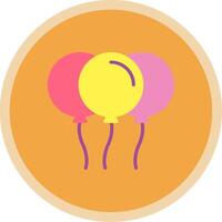 Baloon Flat Multi Circle Icon vector