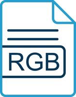 RGB File Format Line Blue Two Color Icon vector