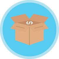 Open Box Flat Multi Circle Icon vector