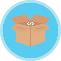 Open Box Flat Multi Circle Icon vector