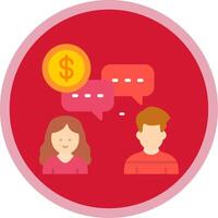 Chat Flat Multi Circle Icon vector