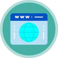 Domain Flat Multi Circle Icon vector