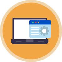 software solicitud plano multi circulo icono vector