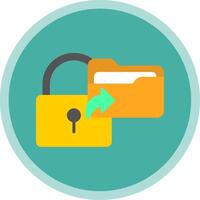 Secure Data Flat Multi Circle Icon vector