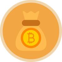 Bitcoin Flat Multi Circle Icon vector