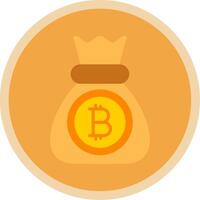 bitcoin plano multi circulo icono vector