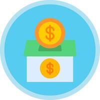 Donation Flat Multi Circle Icon vector