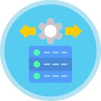 Data Management Flat Multi Circle Icon vector