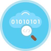 Cloud Coding Flat Multi Circle Icon vector