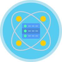 Data Science Flat Multi Circle Icon vector