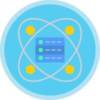 Data Science Flat Multi Circle Icon vector