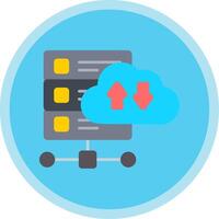 Data Transformation Flat Multi Circle Icon vector
