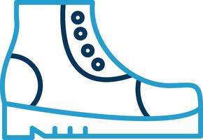 Boots Line Blue Two Color Icon vector