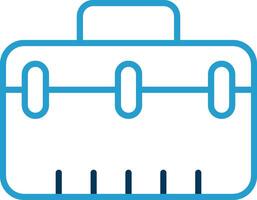 Suitcase Line Blue Two Color Icon vector