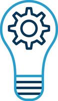 Creativity Line Blue Two Color Icon vector