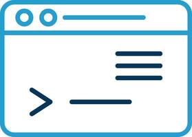 Command Line Blue Two Color Line Blue Two Color Icon vector